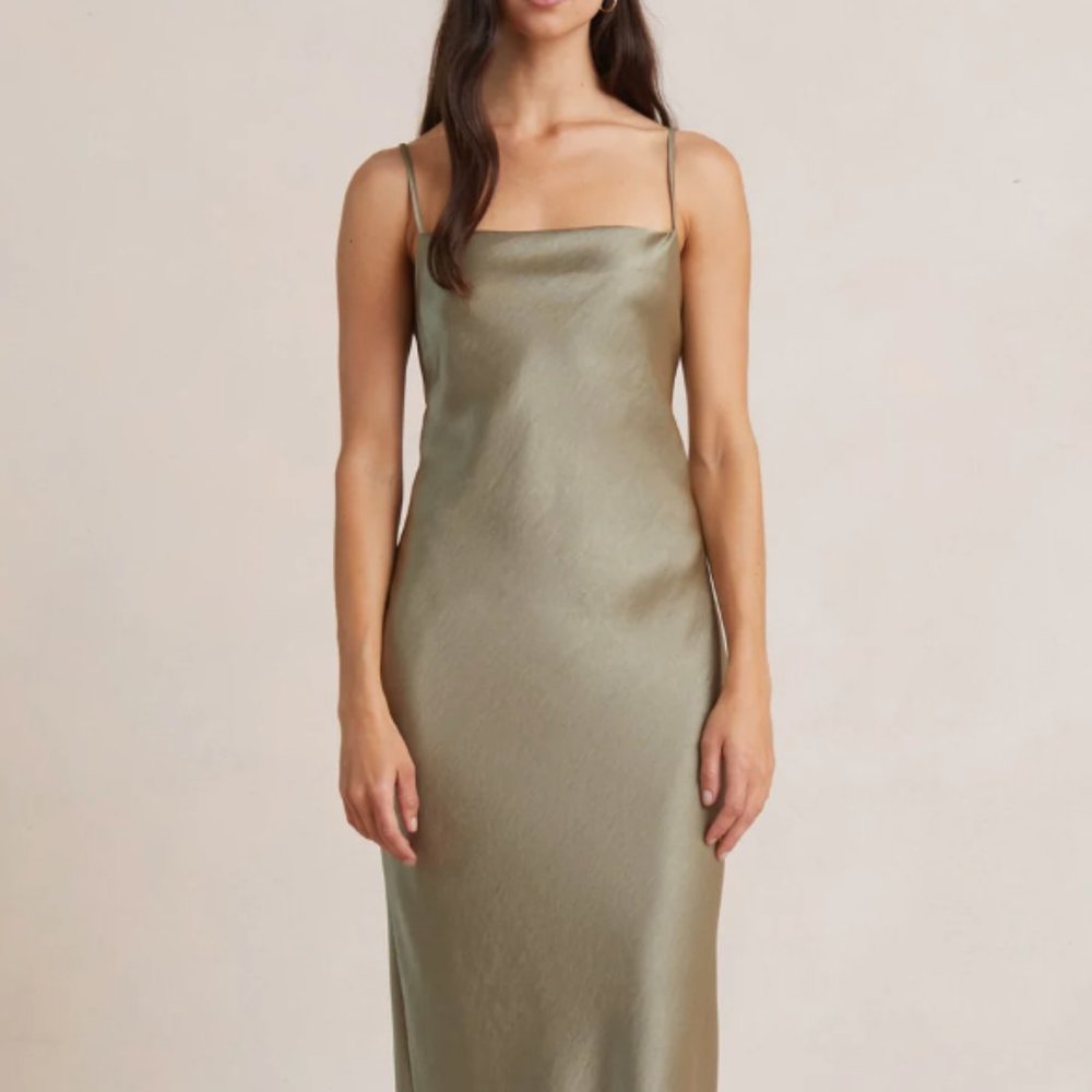 The Dreamer Tie Dress in Sage - Bec & Bridge